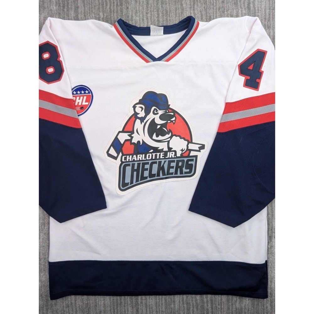 Charlotte Checkers Jersey Men's Large CHL NHL Hockey Made in Canada VTG